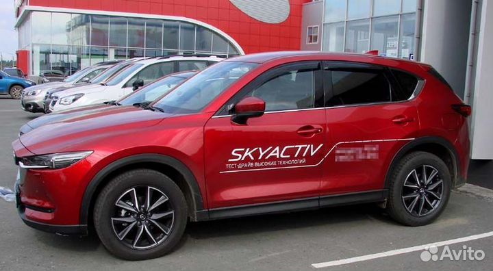 Дефлекторы боковых окон Mazda CX5, 2017, 4ч., темный / Мазда сх-5