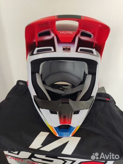 Эндуро шлем Fox V1 Helmet Blue/Red Multi XL61-62