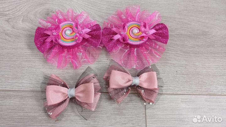 Заколка конфетка, бантики на зажиме
