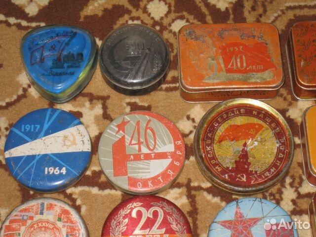 Банка жестяная Агитационная Коробка кпсс Съезд