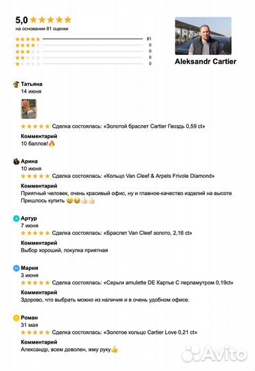 Подвеска Ванклиф Alhambra 0.48ct