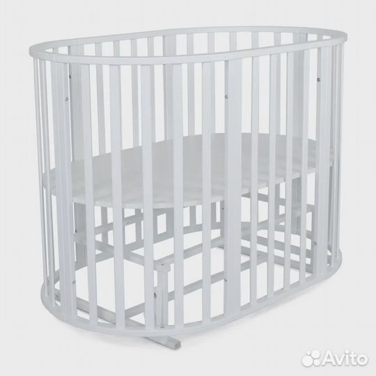 Кровать детская омега 6 в 1 (круг-овал) с универса