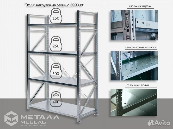 Стеллаж оцинкованный в Иркутске