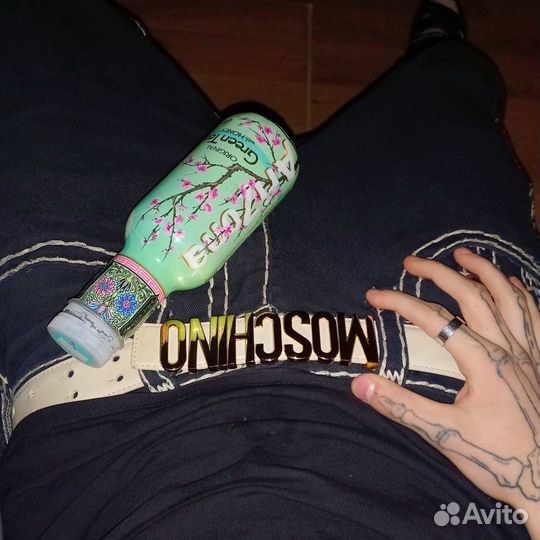 Ремень Кожаный Moschino y2k rap