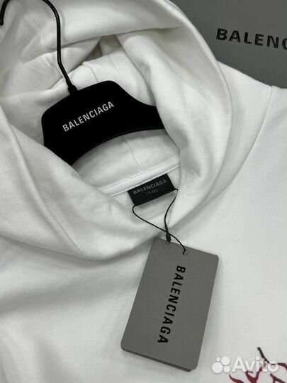 Худи Balenciaga premium белый