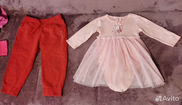 Одежда пакетом на девочку 62-86 размер