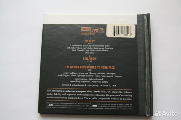 CD Rollins Plays For Bird. US. xrcd