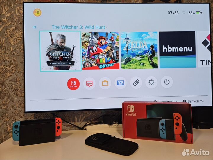 Nintendo switch 2 рев прошитый 128 гб чип