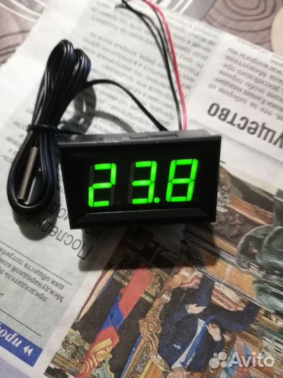 Термометр со светодиодным дисплеем выносной датчик