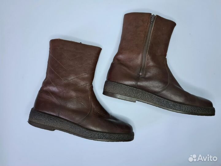 Ботинки мужские зимние 42 кожа мех фрг винтаж