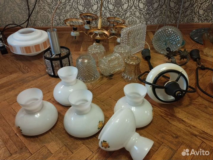 Плафоны д/люстры,бра,ламп ссср,старинные