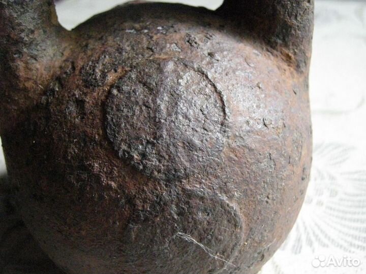 Гиря старинная 10 фунтов с вензелем Н-1