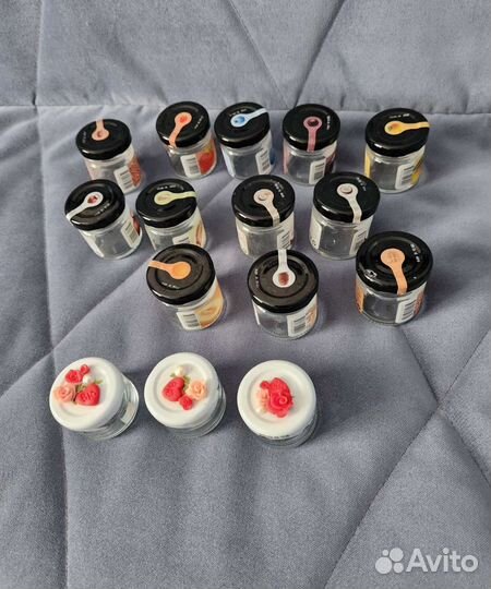 Баночки стеклянные маленькие с крышками