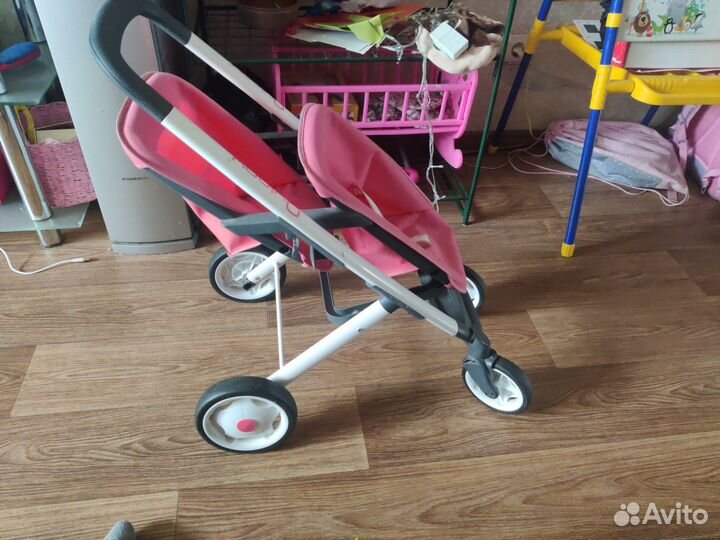 Коляска кукольная 2 местная