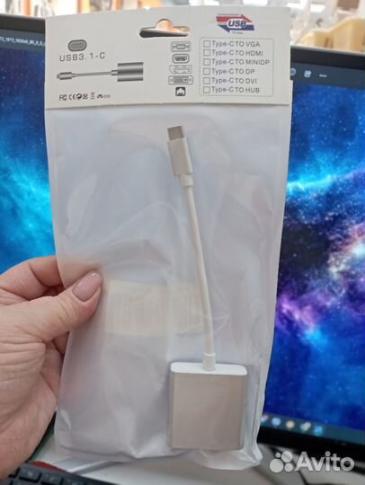 Переходник Type-C-DVI