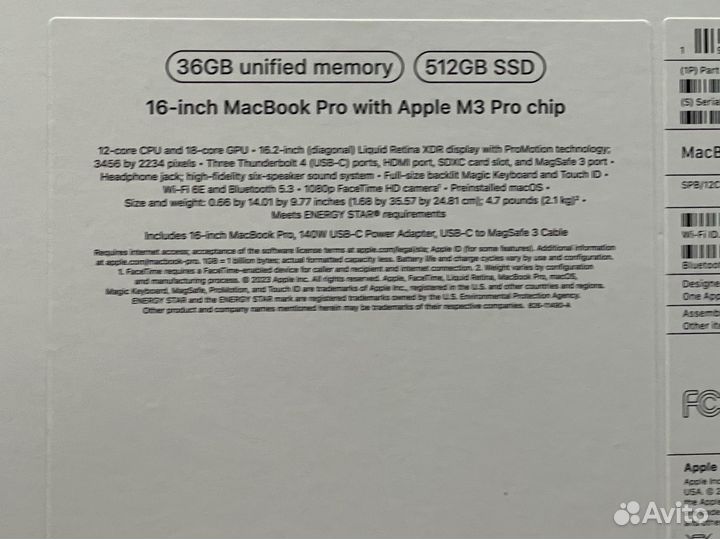 MacBook Pro 16 M3 Pro 36/512Gb Space Black