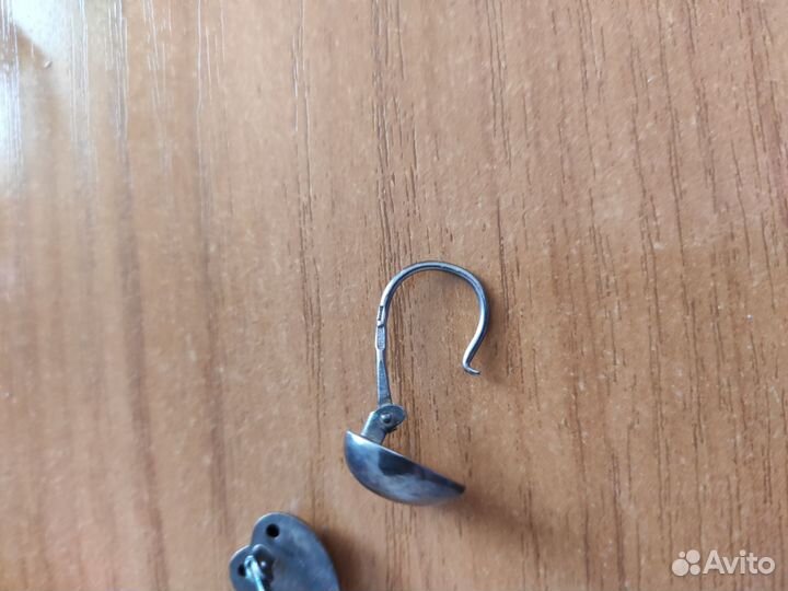 Серьги серебро винтаж СССР