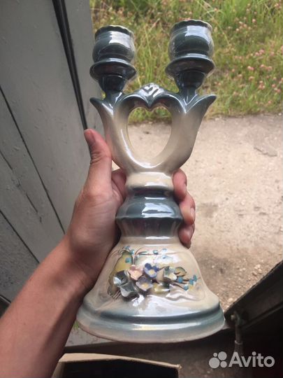 Фарфоровый подсвечник