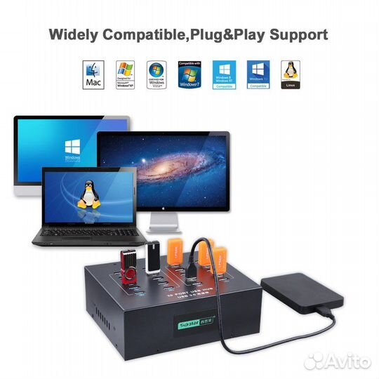 Sipolar usb концентратор на 20 портов