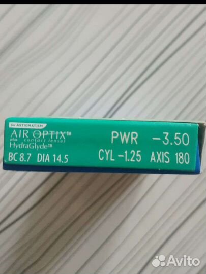 Линза контактная для астигматиков AIR optix 1 шт