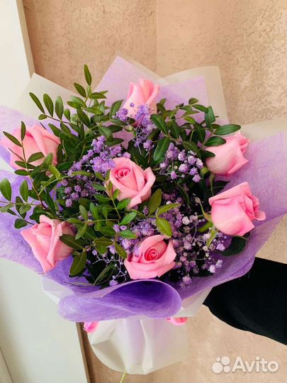 Цветы розы букет