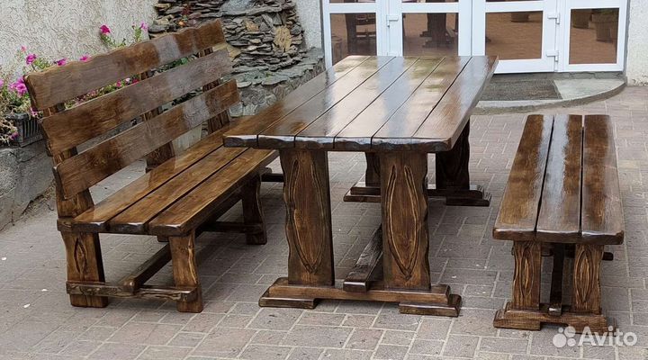 Комплект мебели Стол, Скамья, Лавка