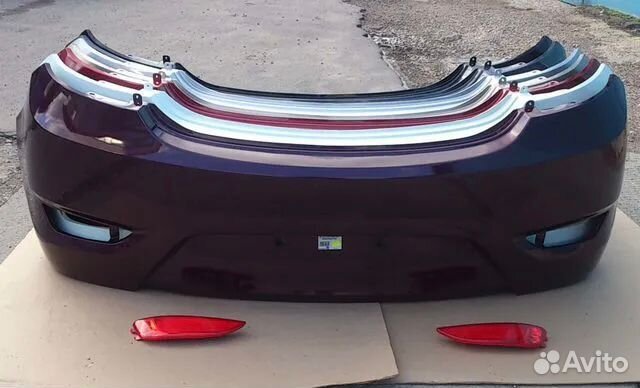 Задний бампер в цвет на Хюндай Солярис 2012