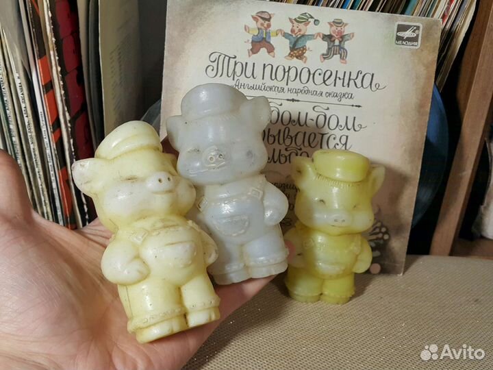 Три поросенка игрушки СССР клеймо