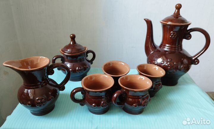 Кофейный сервиз глиняный СССР