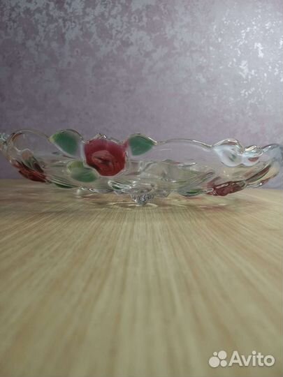 Менажница хрустальная. Розы Германия