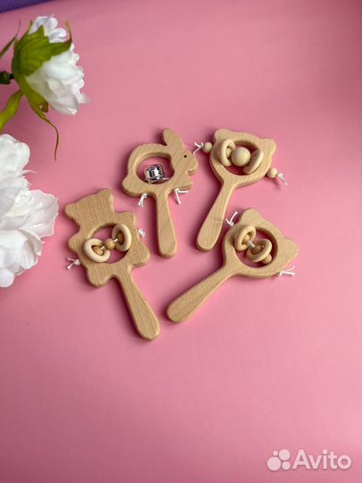 Погремушка, грызунок, держатель для соски