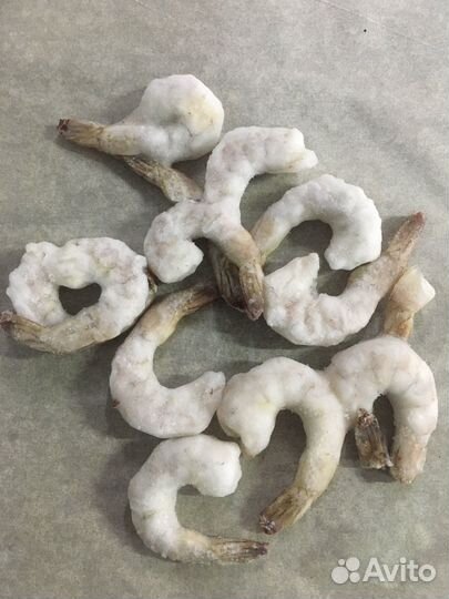 Хвосты креветки очищеные и в панцыре