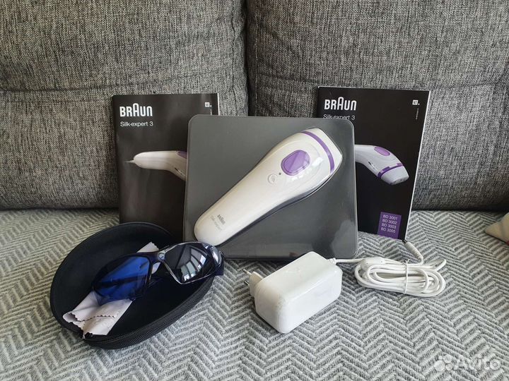 Фотоэпилятор Braun Silk Expert 3 + синие очки IPL