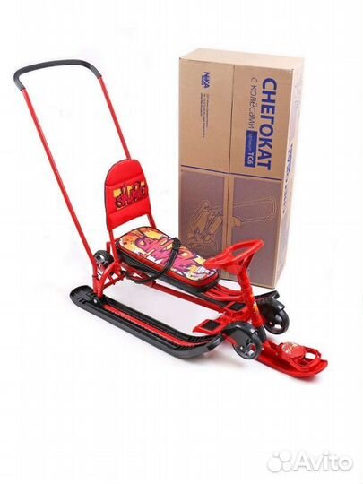 Детский снегокат с колесами. Новый