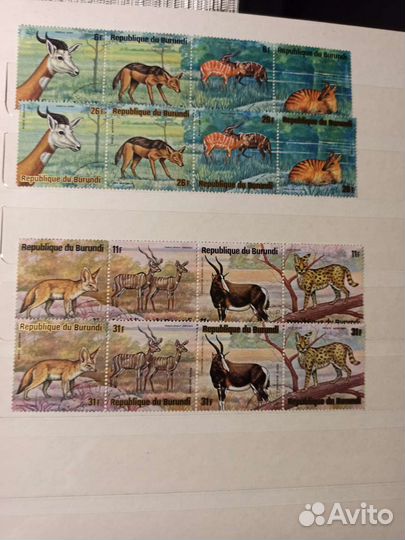 Марки Бурунди фауна и флора Африки