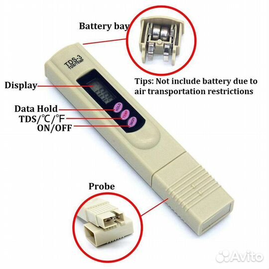 TDS метр солимер тестер качества воды