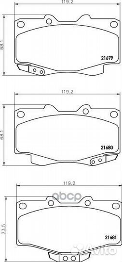 Колодки дисковые передние Toyota 4Runner