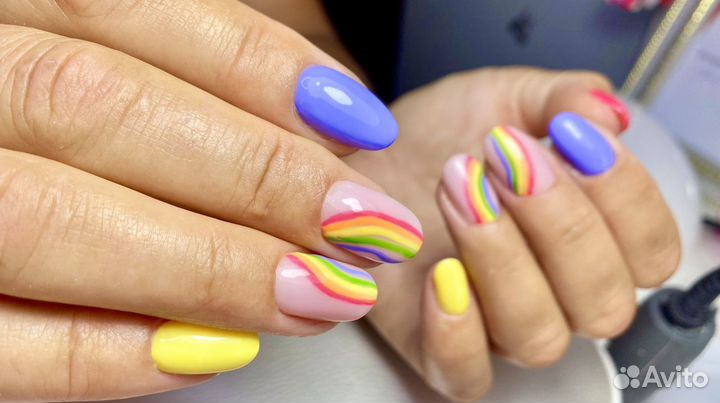 Маникюр наращивание педикюр
