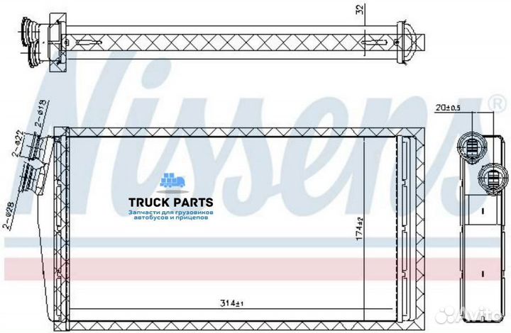 Nissens 707206 Радиатор отопителя