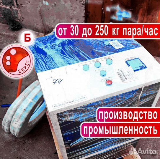 Парогенераторы для производства (пищевка, стройка)