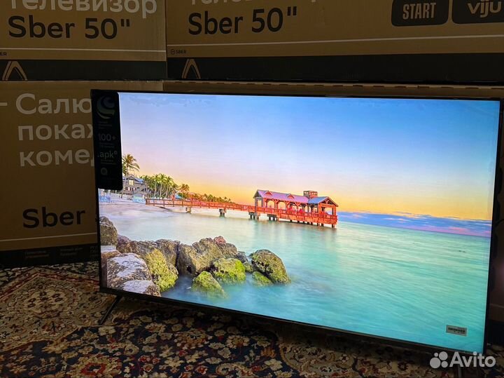 Телевизор sber 50 qled 4к новый