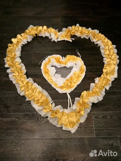 Новое Свадебное украшение бело-золотое