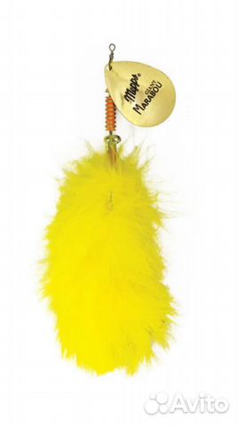 Блесна Mepps giant marabou Gold/Yellow 40гр