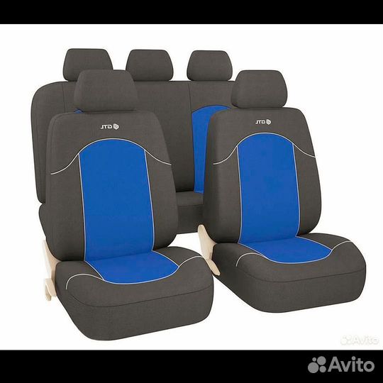 Чехлы универсальные Fast чёрно-синие