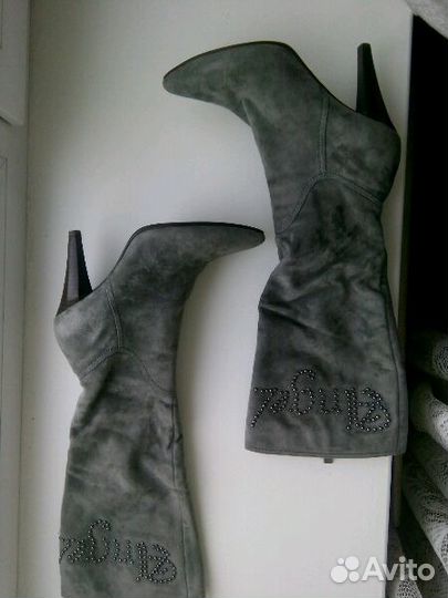 Сапоги женские. Натуральная замша