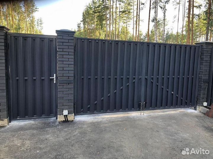 Ворота распашные с автоматикой