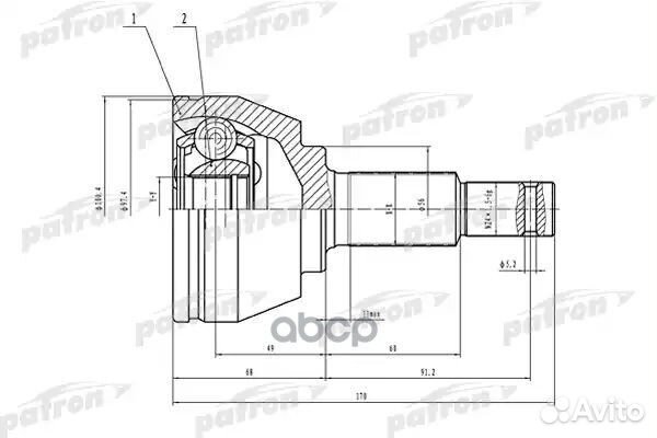 ШРУС наружный 32x56x27 nissan murano Z51 07- PC