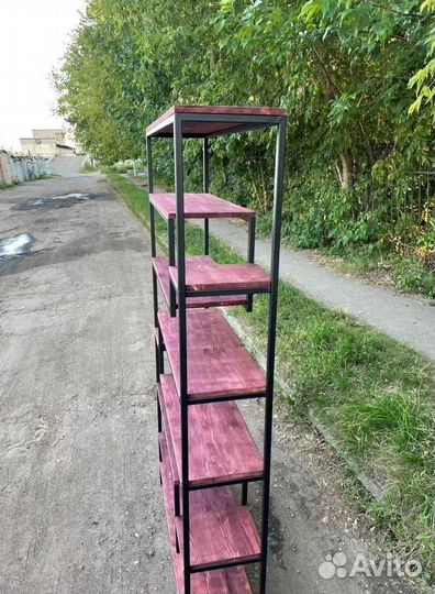 Стеллаж лофт с полками для дома