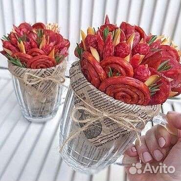 Мужские съедобные букеты