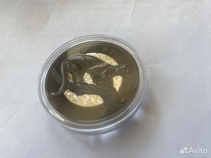 Монета серебро 2018 Канада 20 Ночная жизнь: пума